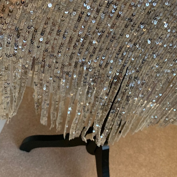 Gorgeous Frank Lyman Sequin dress with fringe Sz M - Picture 10 of 16